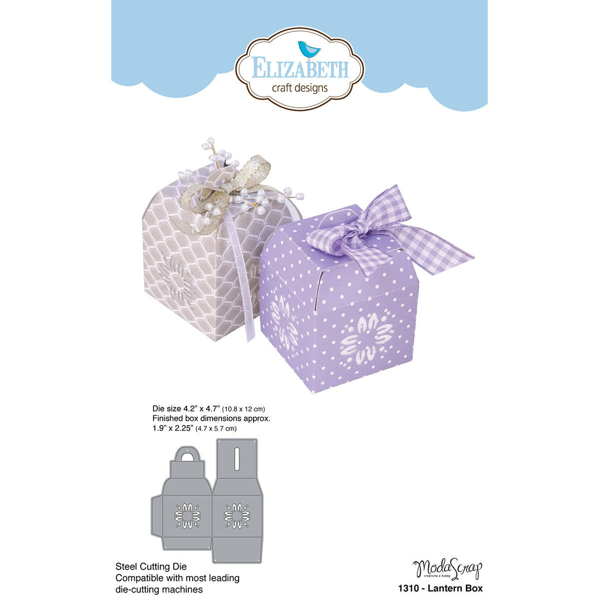 Elizabeth Craft Designs Elizabeth Craft Metal Die By ModaScrap Designs - Lantern Box, 4.2"X4.7"
