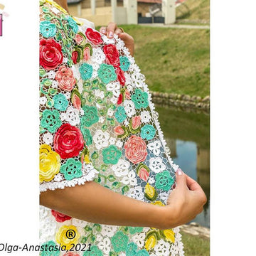 Bright lace cardigan