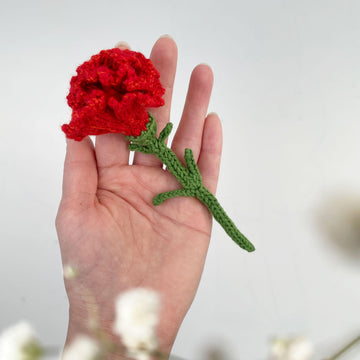 Knit Carnation Flower Pattern