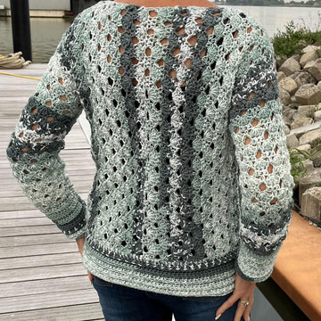 Sage Symphony Sweater (plus matching hat)