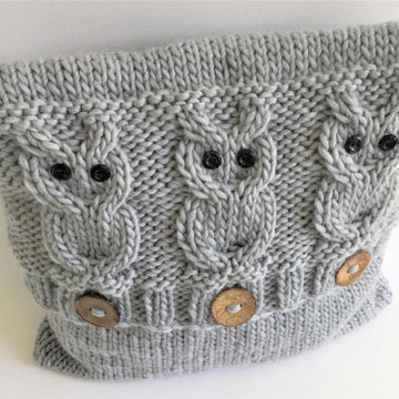 "3 Wise Owls" Cushion Cover