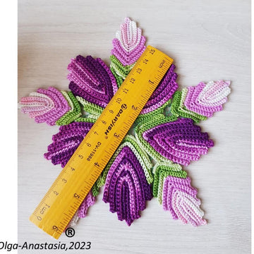 Floral table doily pattern Irish crochet lace