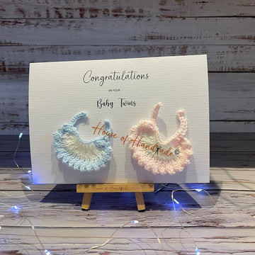 Knit & Print Mummy To Be Baby Boy Girl Twins Knitting Pattern Make Your Own Card PDF Instant Download