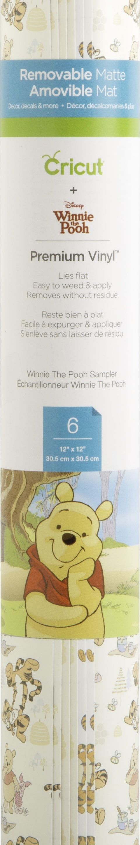 Cricut Disney Patterned Vinyl Sampler 12"X12" 6/Pkg - Winnie The Pooh