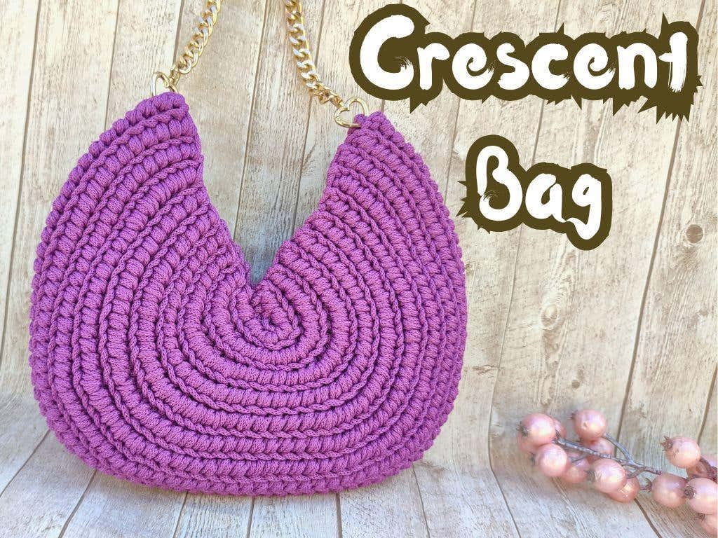 Textured Half Moon Crescent Bag
