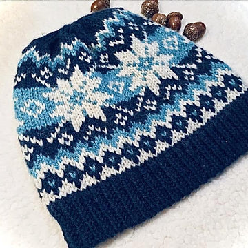 Graphic Selbu Knit Hat