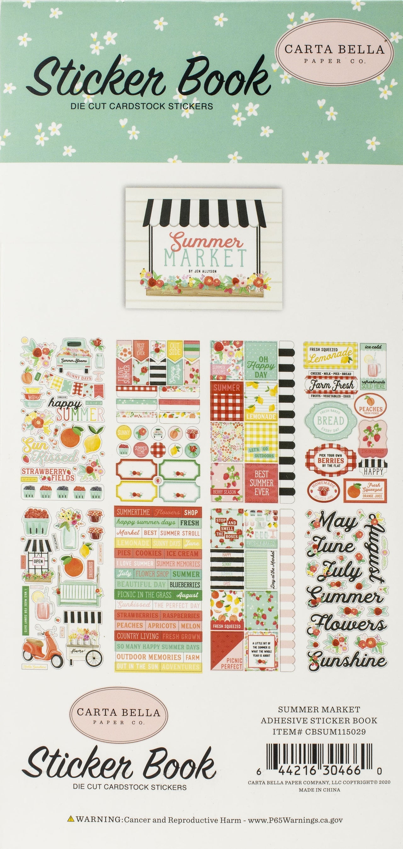Echo Park Paper Carta Bella Sticker Book - Summer Market