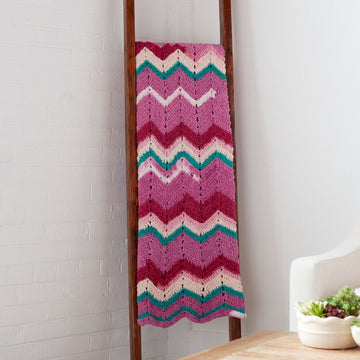 Chevron Breeze Crochet Afghan in Bernat Blanket Breezy - Downloadable PDF