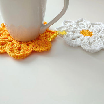 Daisy Coasters - Beginner-friendly Crochet Pattern / Margerite Untersetzer