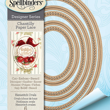 Spellbinders Chantilly Paper Lace By Becca Feeken - Hemstitch Ovals 1.75" to 5.5"