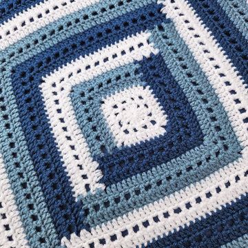 Filet Log Cabin Blanket