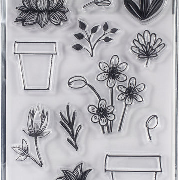 Ranger Wendy Vecchi Make Art Stamp, Die & Stencil Set - Flower Pot