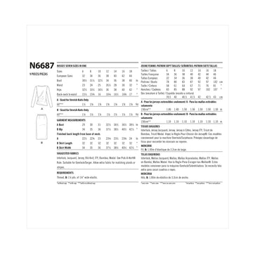 New Look N6687 Misses' Knit Skirt & Top N6687 - Paper Pattern, Size A (6-8-10-12-14-16-18)