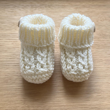 Baby Mock Cable Booties