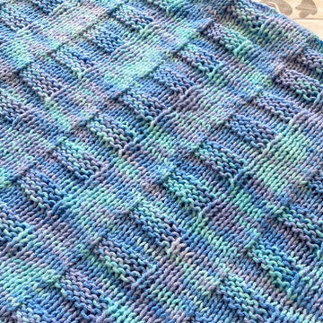 Reversible Baby Blanket in DK yarn