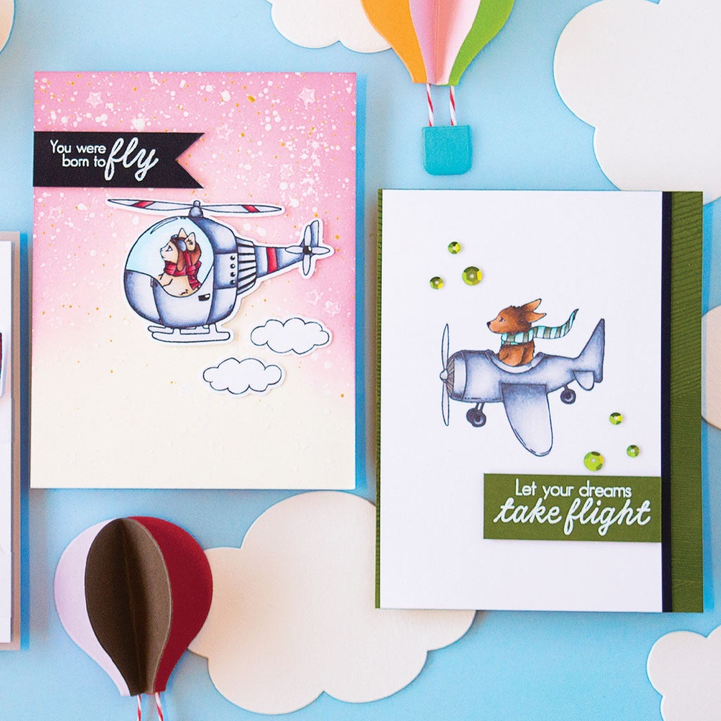 Hero Arts Clear Stamps 4"X6" - Fly High Animals