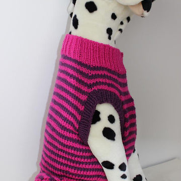 Chunky Stripe Dog Coat