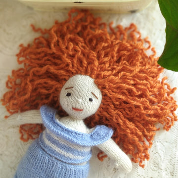Doll Knitting Pattern - Knitted Doll Caramel