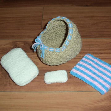 Baby Animals With Crib And Accessories