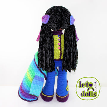 Crochet Doll Pattern, Amigurumi doll pattern, Large doll, 21"/53cm, Lily