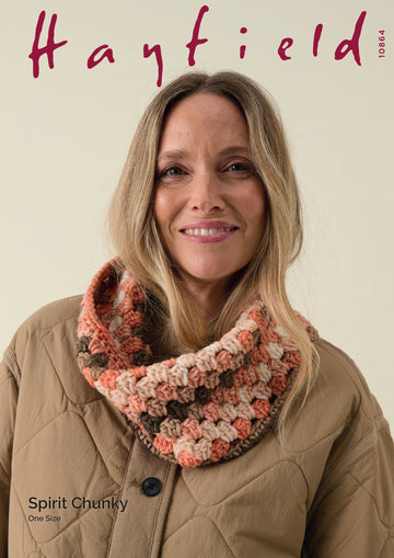 Infinity Crochet Cowl in Hayfield Spirit Chunky - 10864 - Downloadable PDF