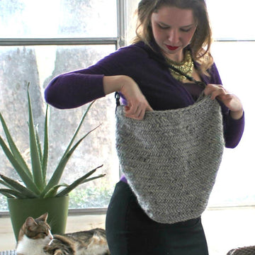 Herringbone Hobo Purse