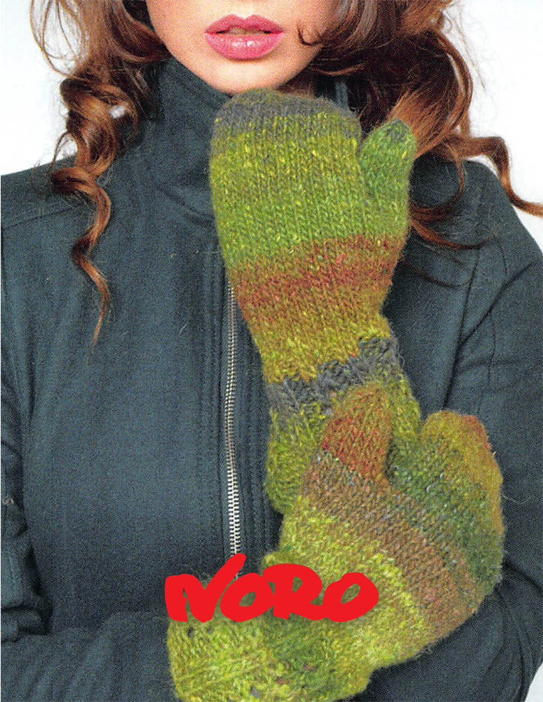 Ash Mittens in Noro Kama - KT.12. - Downloadable PDF