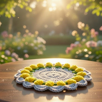 Crochet Round Coaster Pattern PDF + Video Tutorial – Easy Beginner Crochet Table Decor
