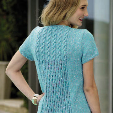 3/4 and Short Sleeved Top in Sirdar Soukie DK - 7929 - Downloadable PDF