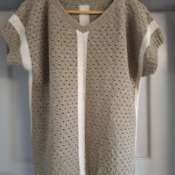 ROMA, lace jumper worked sideways