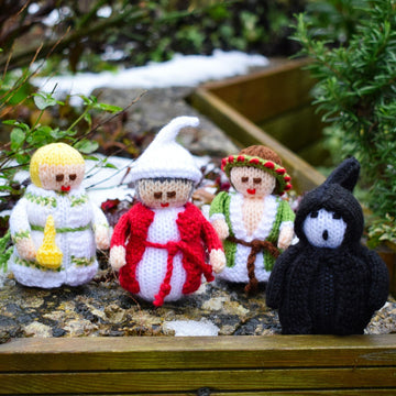 Scrooge Christmas Carol Dolls Knitting Pattern - Toy Knitting Pattern