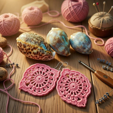 Crochet Leaf Earrings Pattern PDF + Video Tutorial for Beginners