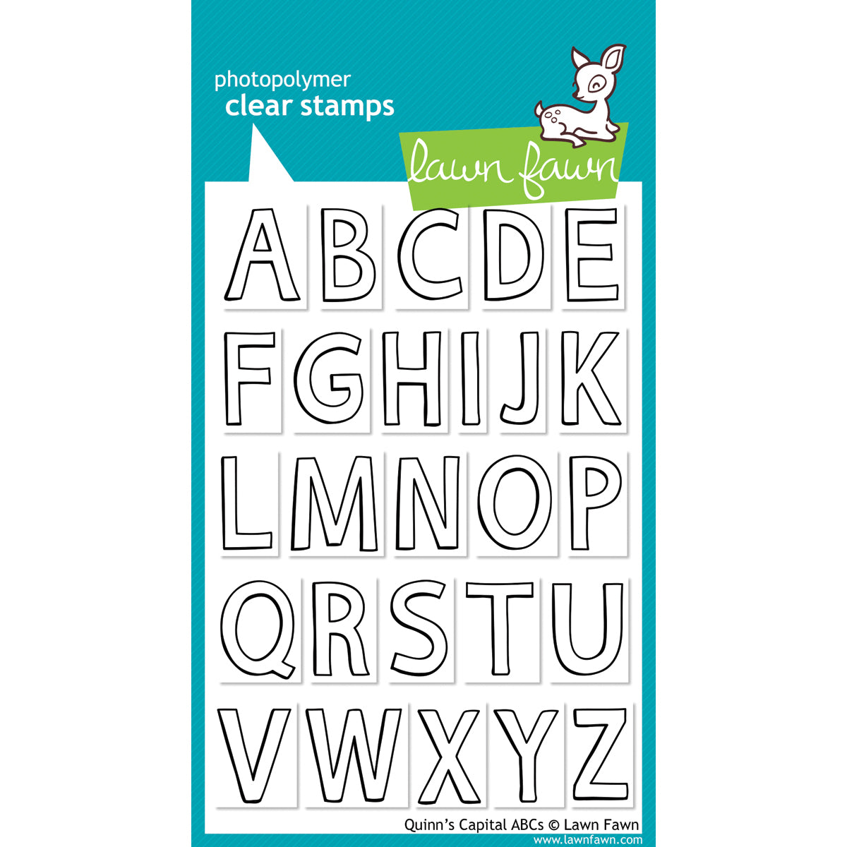Lawn Fawn Clear Stamps 4"X6" - Quinn's Capital ABCs