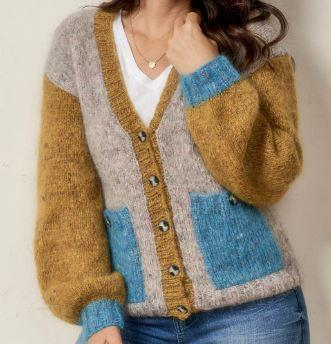 Colour Block Cardigan