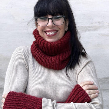 Cowl / Neckwarmer and Fingerless Gloves Set