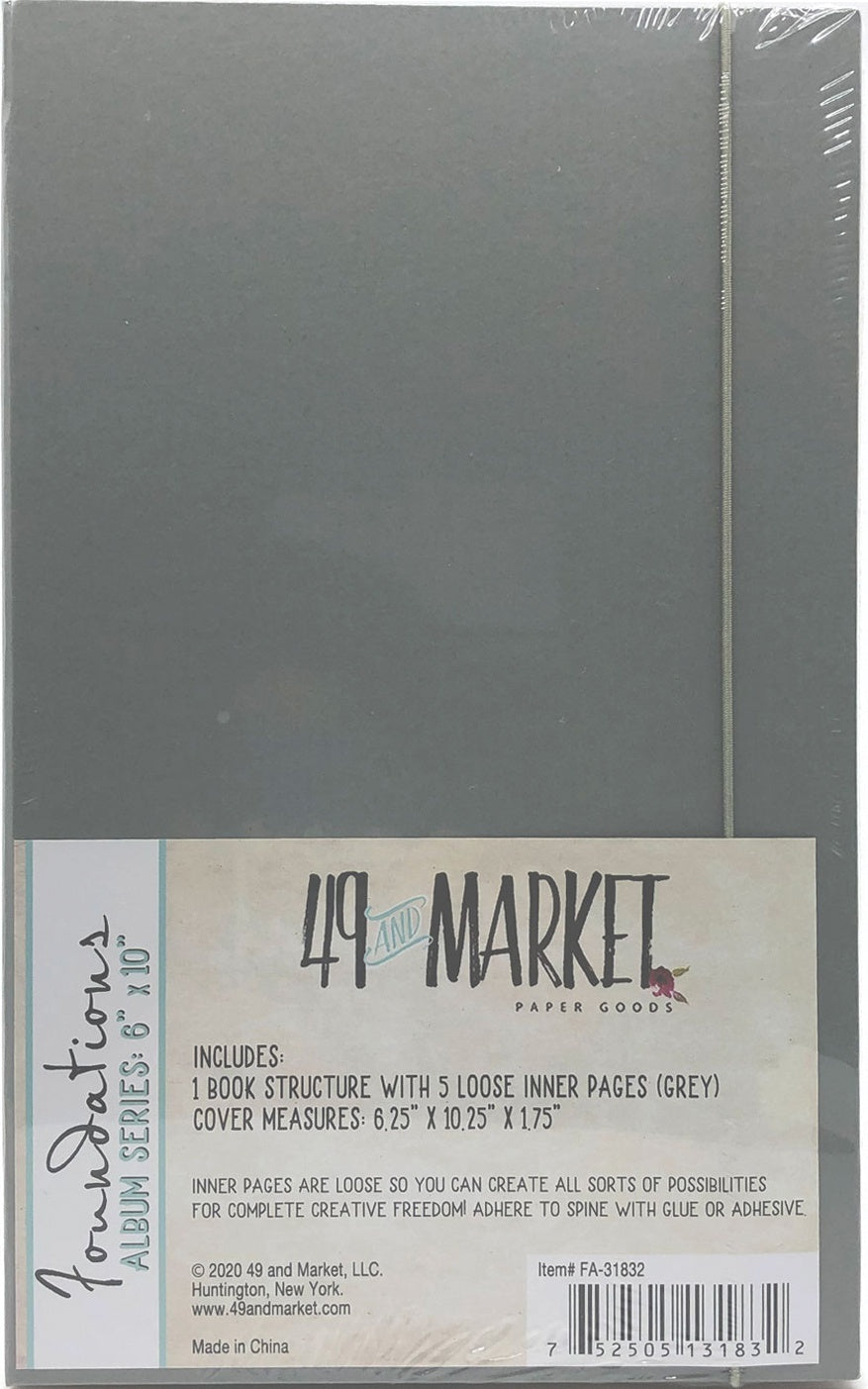 49 And Market Foundations Album 6"X10" - Grey