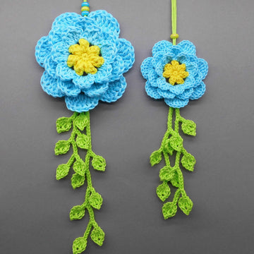 3D flower hanging decoration for doors, walls & windows - easy from scraps of yarn