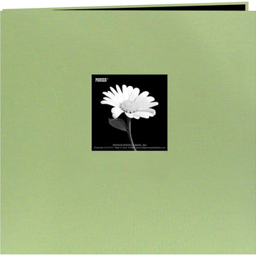 Pioneer Book Cloth Cover Post Bound Album 8"X8" - Sage Green