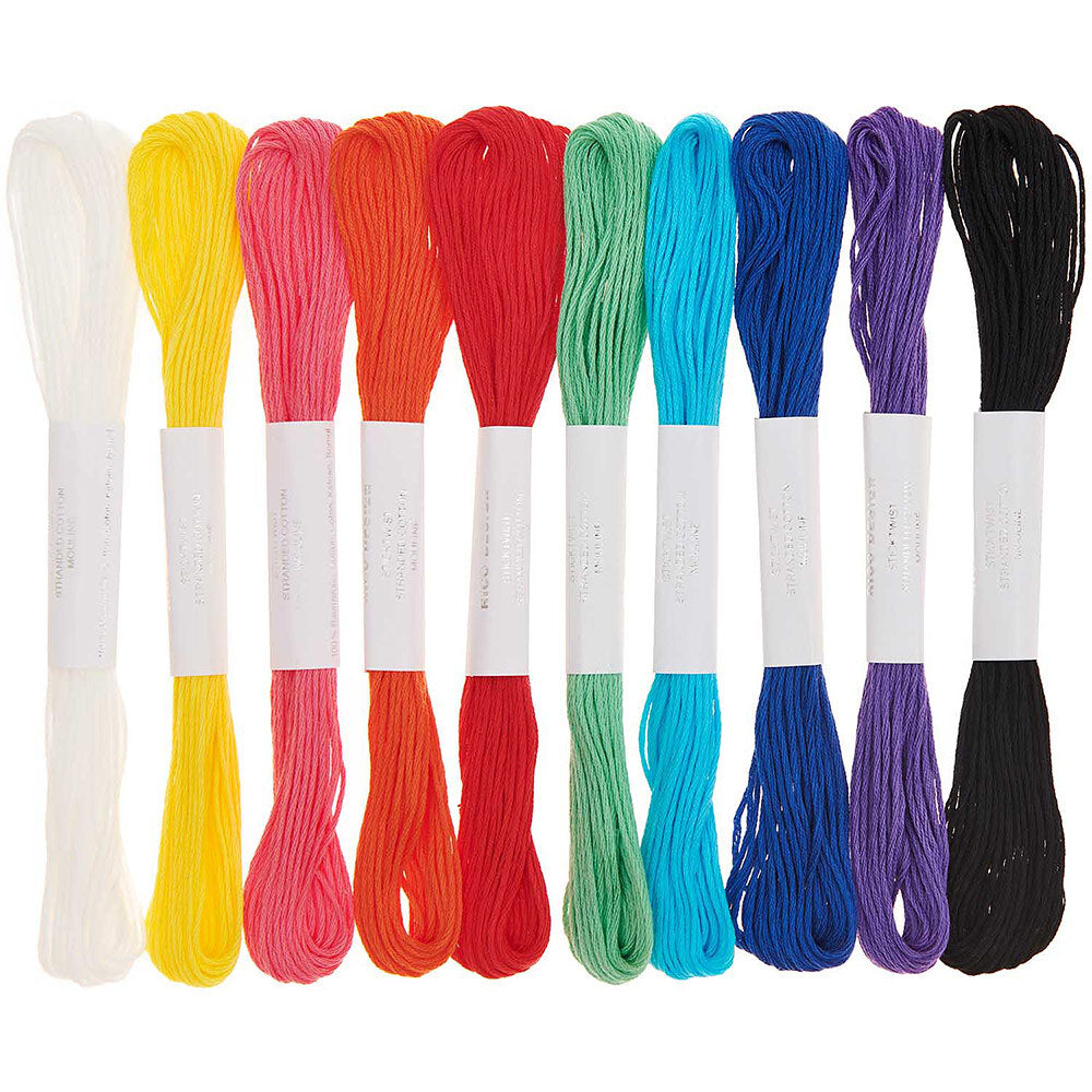 Rico Stranded Cotton Rainbow, 10 pieces