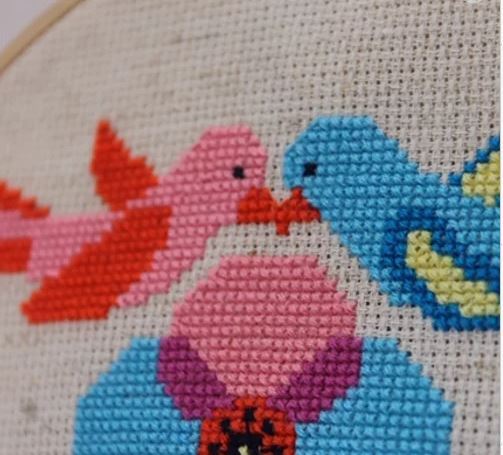 Luhu Stitches Love Birds - Downloadable PDF