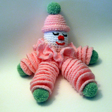 Clownie the Crocheted Clown Doll