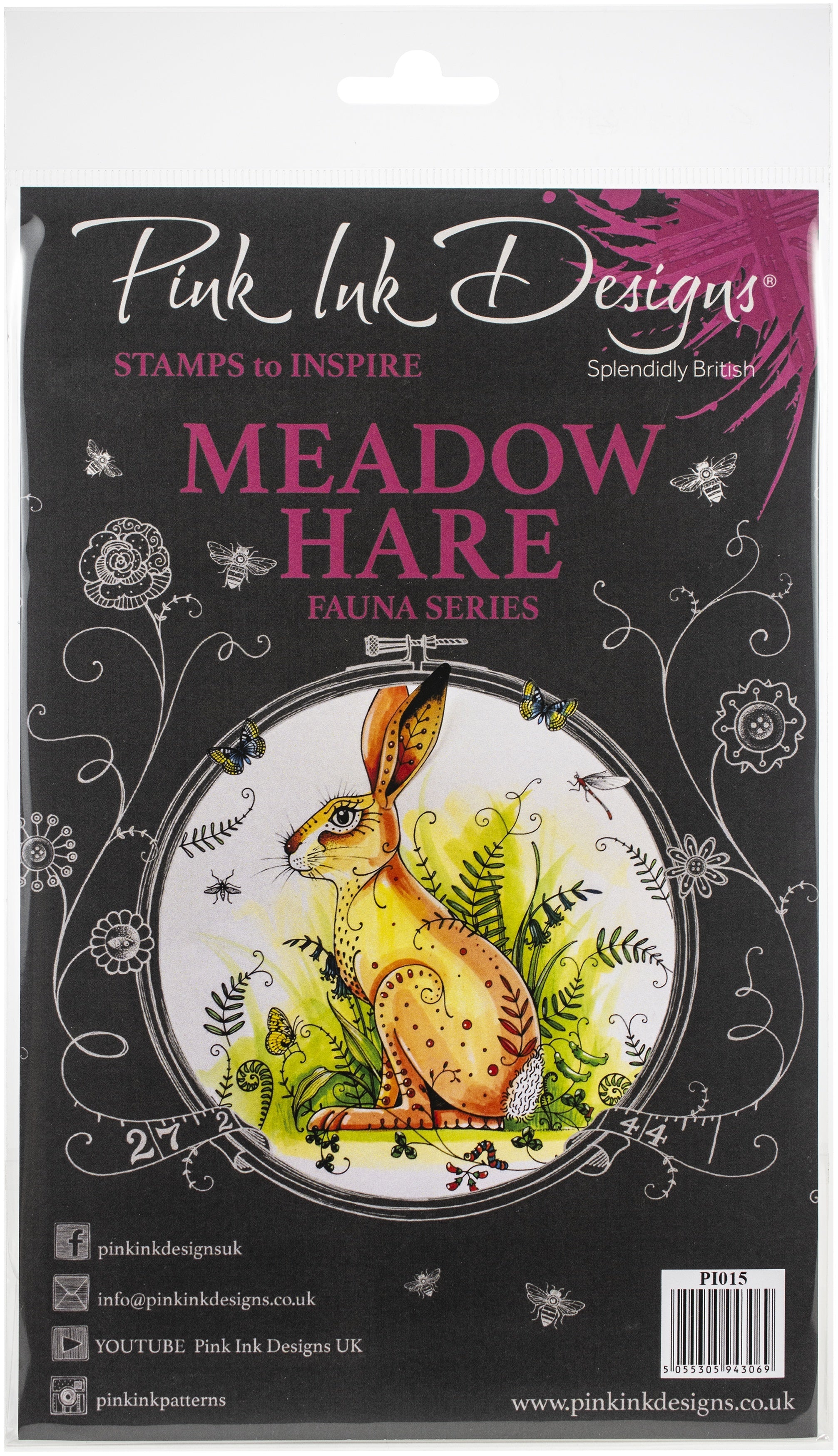 Creative Expressions Pink Ink Designs A5 Clear Stamp Set - Meadow Hare