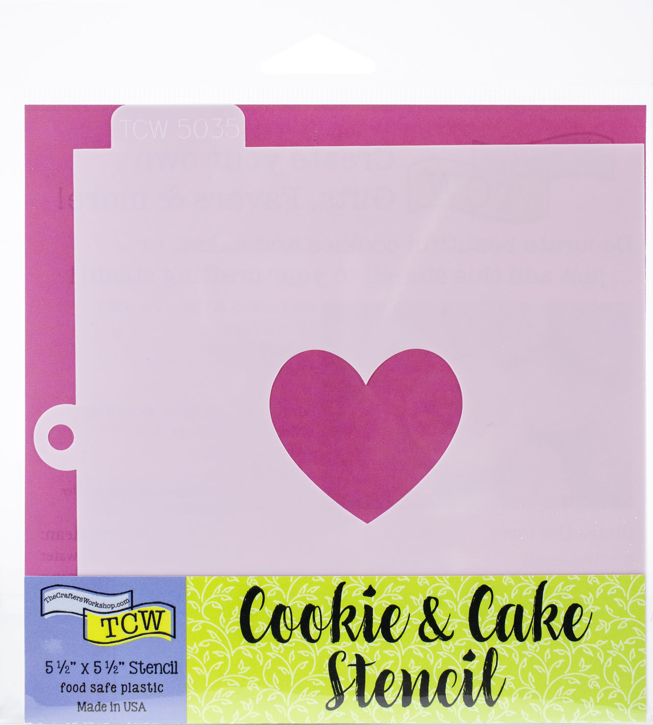 The Crafter's Workshop Crafter's Workshop Cookie & Cake Stencils 5.5"X5.5" - Heart