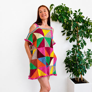 Scrap Yarn Granny Dress