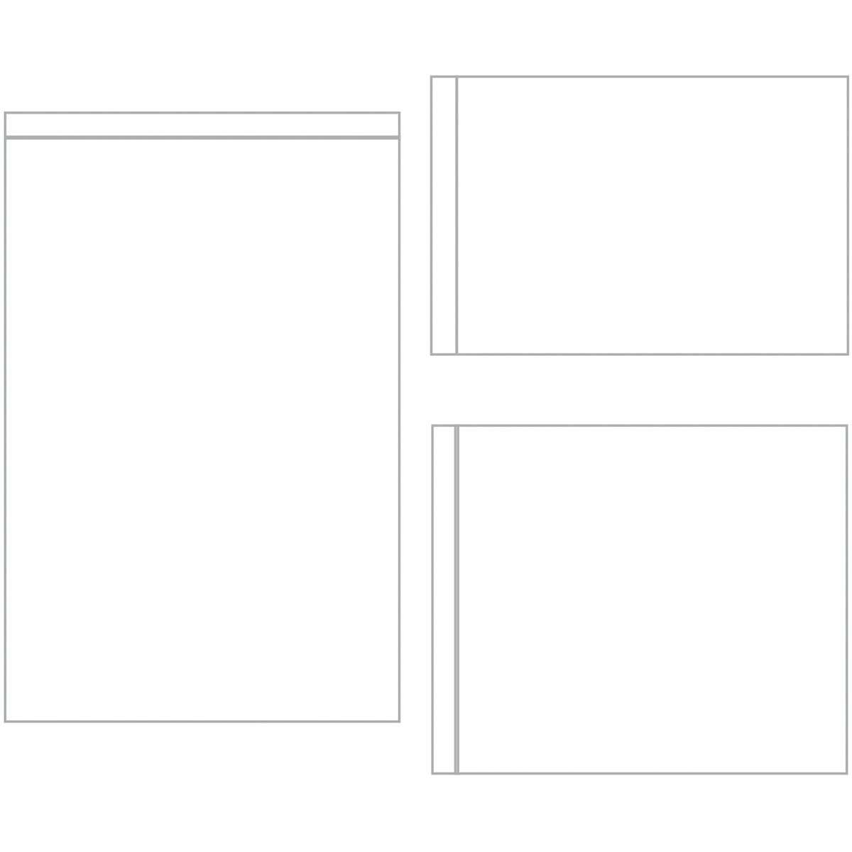 Simple Stories Sn@p! Photo Flips For 6"X8" Binders 12/Pkg - Variety - 4 Each Of 4"X6", 4"X4" & 3"X4"