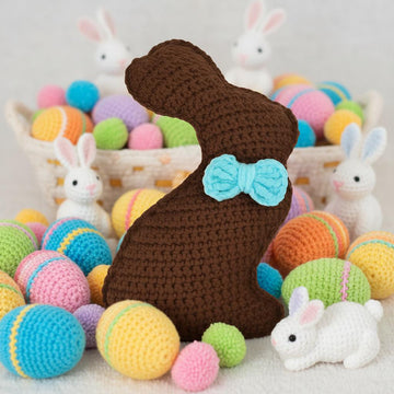 Chocolate Bunny Crochet Plushie