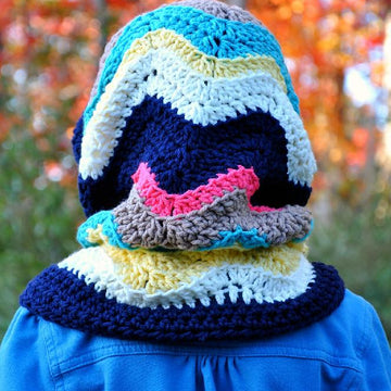 Chevron Hooded Cowl