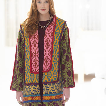 Tapestry Panel Coat in Lion Brand Heartland - L32328