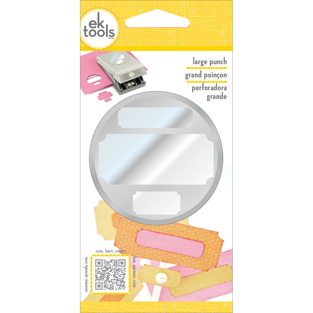EK Success Large Punch - Photo Labels, .5" To 2"
