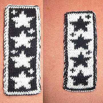 Double knitting star bookscarf